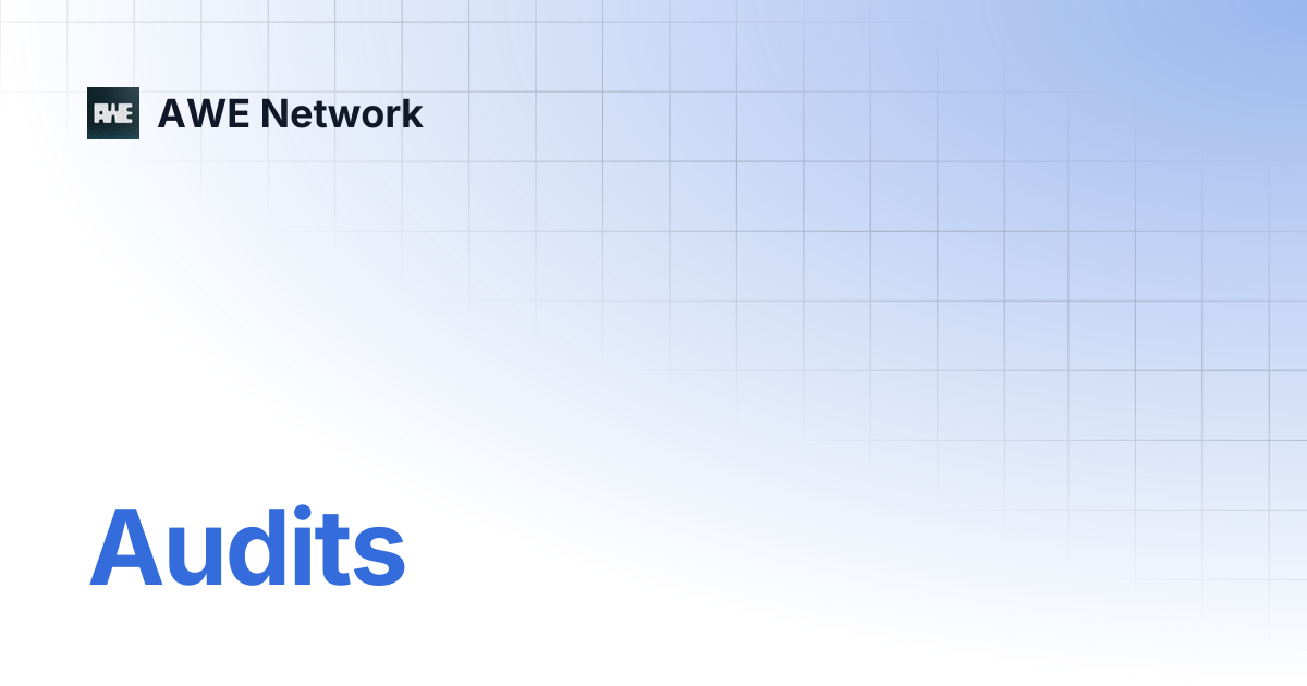Audits | AWE Network